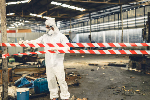 Professional Infectious Disease Decontamination technician working in Great River, NY